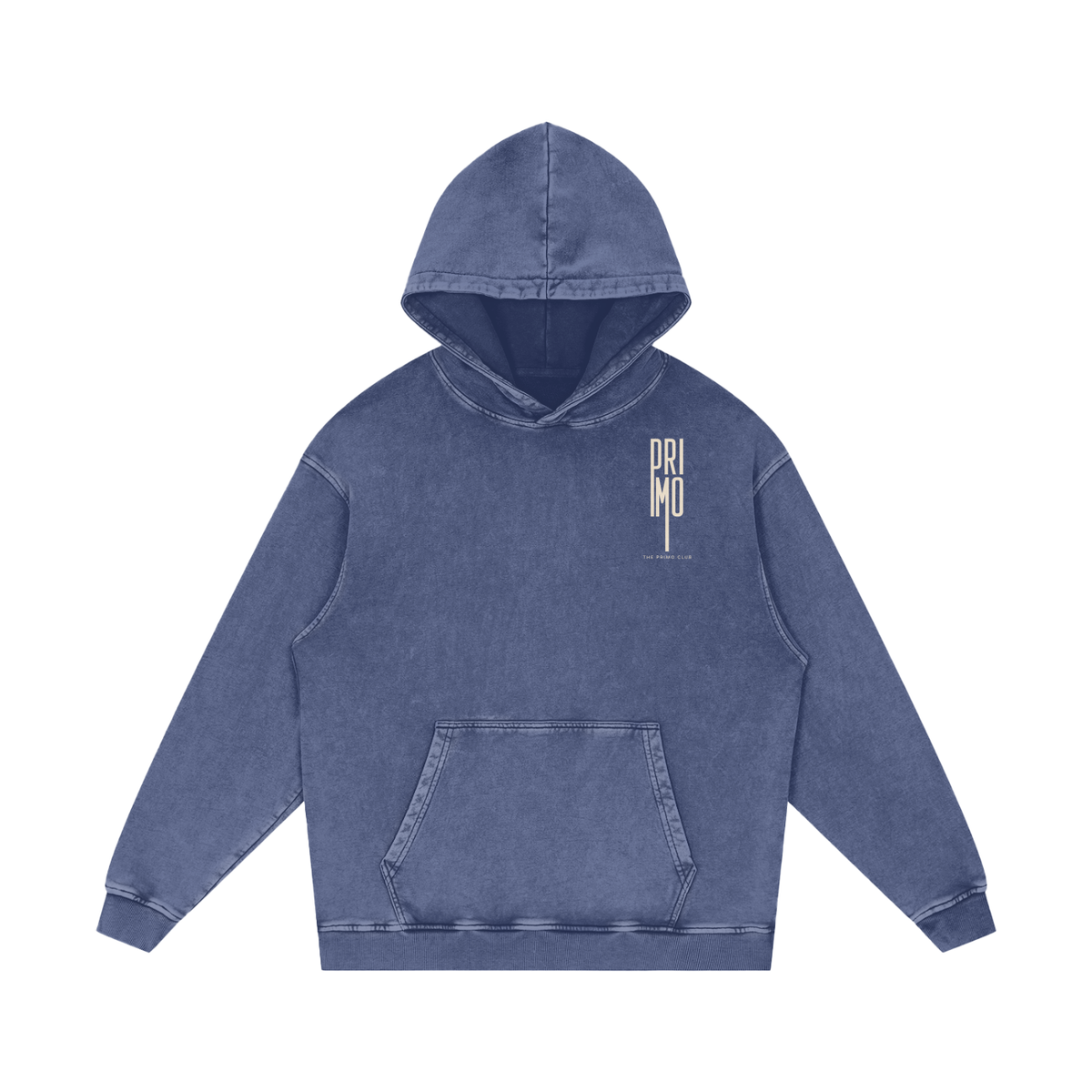 The Primo Hoodie — Washed Heavyweight Cotton — detail view